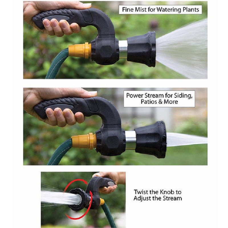 H3E# Portable Adjustable Garden Hose Gun Sprinkler Nozzle Car Water Gun Nozzle
