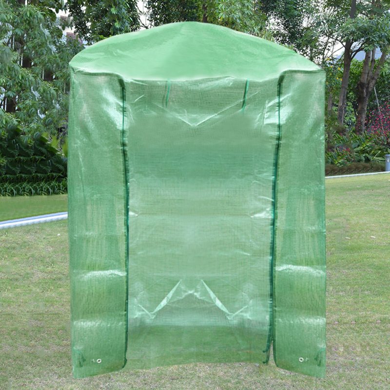 Portable Plastic Garden Greenhouse Cover Not Include Shelf For 2 Layer